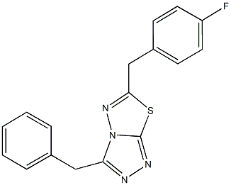 3-benzyl-6-(4-fluorobenzyl)[1,2,4]triazolo[3,4-b][1,3,4]thiadiazole Structure