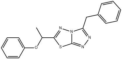 3-benzyl-6-(1-phenoxyethyl)[1,2,4]triazolo[3,4-b][1,3,4]thiadiazole 구조식 이미지