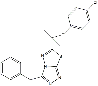 1-(3-benzyl[1,2,4]triazolo[3,4-b][1,3,4]thiadiazol-6-yl)-1-methylethyl 4-chlorophenyl ether Structure