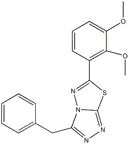 3-benzyl-6-(2,3-dimethoxyphenyl)[1,2,4]triazolo[3,4-b][1,3,4]thiadiazole 구조식 이미지