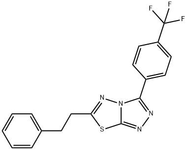 6-(2-phenylethyl)-3-[4-(trifluoromethyl)phenyl][1,2,4]triazolo[3,4-b][1,3,4]thiadiazole 구조식 이미지