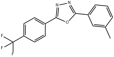 2-(3-methylphenyl)-5-[4-(trifluoromethyl)phenyl]-1,3,4-oxadiazole Structure
