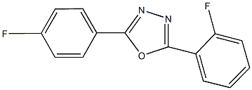 2-(2-fluorophenyl)-5-(4-fluorophenyl)-1,3,4-oxadiazole 구조식 이미지
