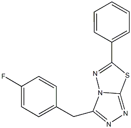 3-(4-fluorobenzyl)-6-phenyl[1,2,4]triazolo[3,4-b][1,3,4]thiadiazole 구조식 이미지