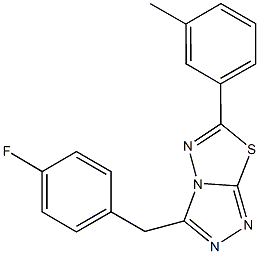 3-(4-fluorobenzyl)-6-(3-methylphenyl)[1,2,4]triazolo[3,4-b][1,3,4]thiadiazole Structure
