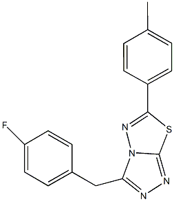 3-(4-fluorobenzyl)-6-(4-methylphenyl)[1,2,4]triazolo[3,4-b][1,3,4]thiadiazole Structure