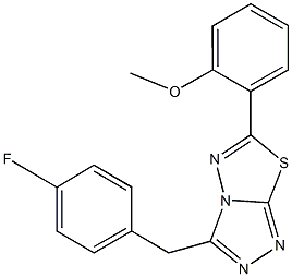 2-[3-(4-fluorobenzyl)[1,2,4]triazolo[3,4-b][1,3,4]thiadiazol-6-yl]phenyl methyl ether 구조식 이미지