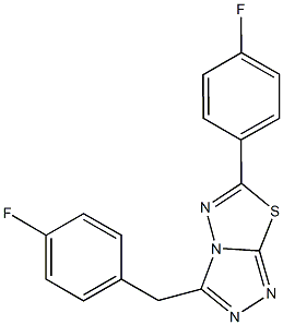 3-(4-fluorobenzyl)-6-(4-fluorophenyl)[1,2,4]triazolo[3,4-b][1,3,4]thiadiazole 구조식 이미지