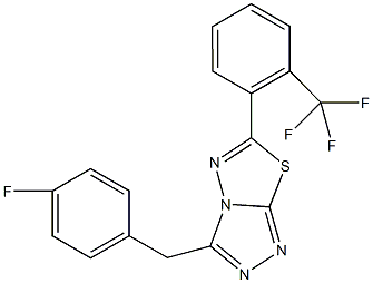 3-(4-fluorobenzyl)-6-[2-(trifluoromethyl)phenyl][1,2,4]triazolo[3,4-b][1,3,4]thiadiazole 구조식 이미지