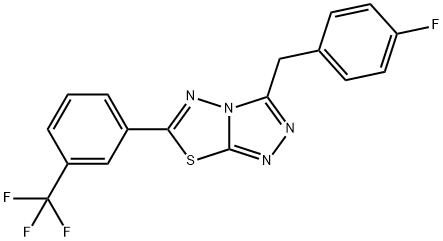 3-(4-fluorobenzyl)-6-[3-(trifluoromethyl)phenyl][1,2,4]triazolo[3,4-b][1,3,4]thiadiazole 구조식 이미지