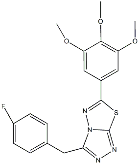 3-(4-fluorobenzyl)-6-(3,4,5-trimethoxyphenyl)[1,2,4]triazolo[3,4-b][1,3,4]thiadiazole Structure