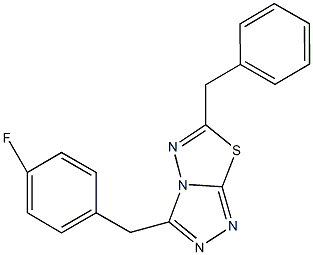 6-benzyl-3-(4-fluorobenzyl)[1,2,4]triazolo[3,4-b][1,3,4]thiadiazole 구조식 이미지