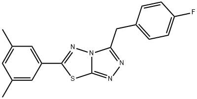 6-(3,5-dimethylphenyl)-3-(4-fluorobenzyl)[1,2,4]triazolo[3,4-b][1,3,4]thiadiazole Structure