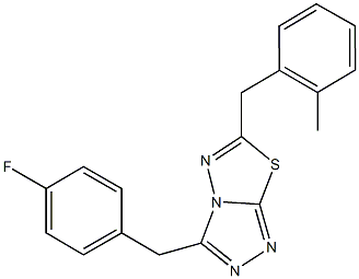 3-(4-fluorobenzyl)-6-(2-methylbenzyl)[1,2,4]triazolo[3,4-b][1,3,4]thiadiazole 구조식 이미지