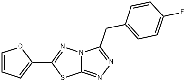 3-(4-fluorobenzyl)-6-(2-furyl)[1,2,4]triazolo[3,4-b][1,3,4]thiadiazole Structure