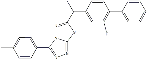 6-[1-(2-fluoro[1,1'-biphenyl]-4-yl)ethyl]-3-(4-methylphenyl)[1,2,4]triazolo[3,4-b][1,3,4]thiadiazole Structure