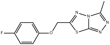 6-[(4-fluorophenoxy)methyl]-3-methyl[1,2,4]triazolo[3,4-b][1,3,4]thiadiazole 구조식 이미지