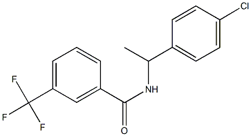 N-[1-(4-chlorophenyl)ethyl]-3-(trifluoromethyl)benzamide 구조식 이미지