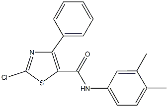 2-chloro-N-(3,4-dimethylphenyl)-4-phenyl-1,3-thiazole-5-carboxamide Structure
