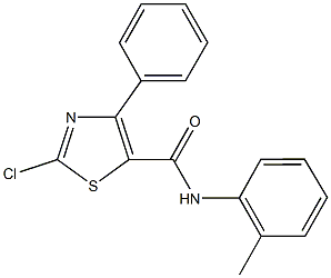 2-chloro-N-(2-methylphenyl)-4-phenyl-1,3-thiazole-5-carboxamide Structure