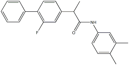 N-(3,4-dimethylphenyl)-2-(2-fluoro[1,1'-biphenyl]-4-yl)propanamide Structure