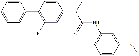 2-(2-fluoro[1,1'-biphenyl]-4-yl)-N-(3-methoxyphenyl)propanamide 구조식 이미지