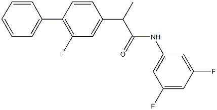 N-(3,5-difluorophenyl)-2-(2-fluoro[1,1'-biphenyl]-4-yl)propanamide 구조식 이미지