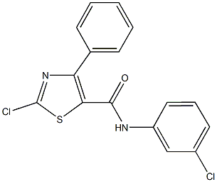 2-chloro-N-(3-chlorophenyl)-4-phenyl-1,3-thiazole-5-carboxamide Structure