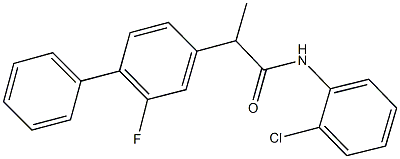 N-(2-chlorophenyl)-2-(2-fluoro[1,1'-biphenyl]-4-yl)propanamide 구조식 이미지