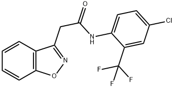 2-(1,2-benzisoxazol-3-yl)-N-[4-chloro-2-(trifluoromethyl)phenyl]acetamide 구조식 이미지