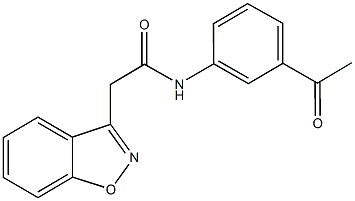 N-(3-acetylphenyl)-2-(1,2-benzisoxazol-3-yl)acetamide Structure