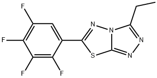 3-ethyl-6-(2,3,4,5-tetrafluorophenyl)[1,2,4]triazolo[3,4-b][1,3,4]thiadiazole Structure