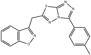 3-{[3-(4-methylphenyl)[1,2,4]triazolo[3,4-b][1,3,4]thiadiazol-6-yl]methyl}-1,2-benzisoxazole Structure