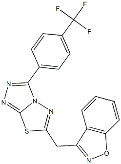 3-({3-[4-(trifluoromethyl)phenyl][1,2,4]triazolo[3,4-b][1,3,4]thiadiazol-6-yl}methyl)-1,2-benzisoxazole Structure