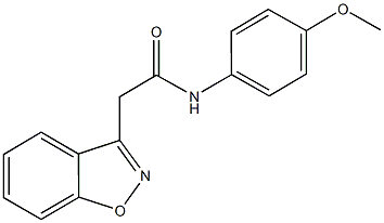 2-(1,2-benzisoxazol-3-yl)-N-(4-methoxyphenyl)acetamide 구조식 이미지