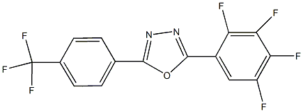 2-(2,3,4,5-tetrafluorophenyl)-5-[4-(trifluoromethyl)phenyl]-1,3,4-oxadiazole 구조식 이미지