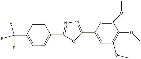 2-[4-(trifluoromethyl)phenyl]-5-(3,4,5-trimethoxyphenyl)-1,3,4-oxadiazole Structure