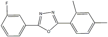 2-(2,4-dimethylphenyl)-5-(3-fluorophenyl)-1,3,4-oxadiazole 구조식 이미지