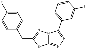 6-(4-fluorobenzyl)-3-(3-fluorophenyl)[1,2,4]triazolo[3,4-b][1,3,4]thiadiazole 구조식 이미지