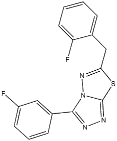 6-(2-fluorobenzyl)-3-(3-fluorophenyl)[1,2,4]triazolo[3,4-b][1,3,4]thiadiazole Structure