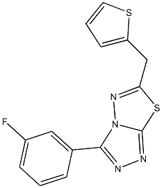 3-(3-fluorophenyl)-6-(2-thienylmethyl)[1,2,4]triazolo[3,4-b][1,3,4]thiadiazole 구조식 이미지
