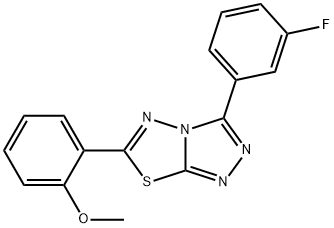 2-[3-(3-fluorophenyl)[1,2,4]triazolo[3,4-b][1,3,4]thiadiazol-6-yl]phenyl methyl ether Structure