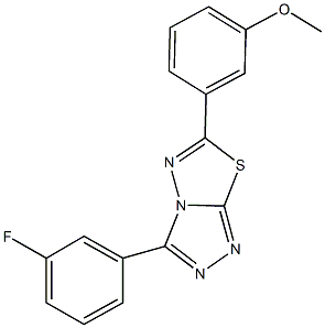 3-[3-(3-fluorophenyl)[1,2,4]triazolo[3,4-b][1,3,4]thiadiazol-6-yl]phenyl methyl ether 구조식 이미지
