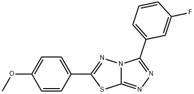4-[3-(3-fluorophenyl)[1,2,4]triazolo[3,4-b][1,3,4]thiadiazol-6-yl]phenyl methyl ether Structure