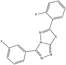 6-(2-fluorophenyl)-3-(3-fluorophenyl)[1,2,4]triazolo[3,4-b][1,3,4]thiadiazole 구조식 이미지