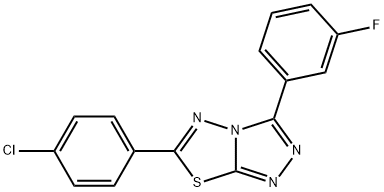 6-(4-chlorophenyl)-3-(3-fluorophenyl)[1,2,4]triazolo[3,4-b][1,3,4]thiadiazole Structure