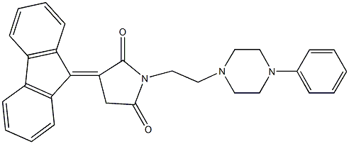 3-(9H-fluoren-9-ylidene)-1-[2-(4-phenyl-1-piperazinyl)ethyl]-2,5-pyrrolidinedione 구조식 이미지