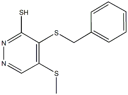 4-(benzylsulfanyl)-5-(methylsulfanyl)-3-pyridazinyl hydrosulfide Structure