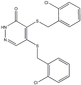 4,5-bis[(2-chlorobenzyl)sulfanyl]-3(2H)-pyridazinone Structure