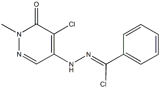 N-(5-chloro-1-methyl-6-oxo-1,6-dihydro-4-pyridazinyl)benzenecarbohydrazonoyl chloride Structure